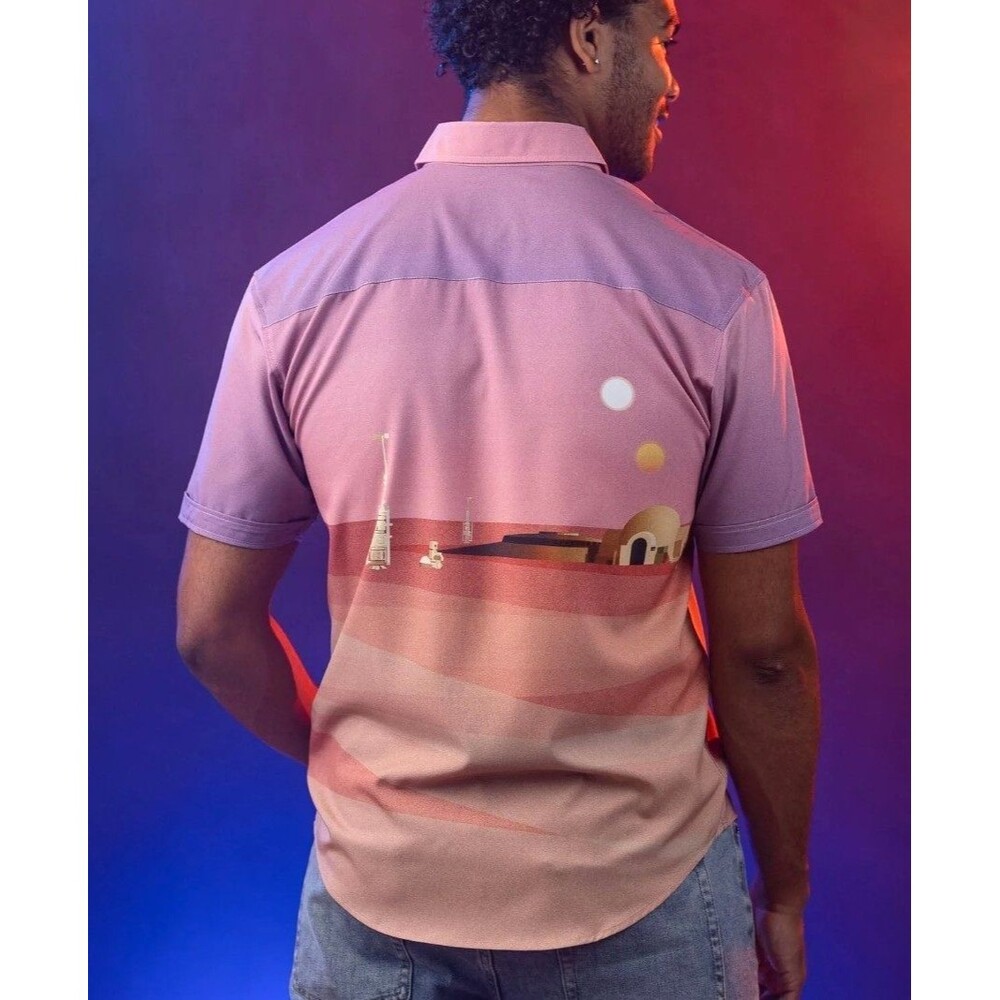 RSVLTS Star Wars Rising Suns Kunuflex Short Sleeve Shirt 2XL Tatooine Sunset - Picture 10 of 14